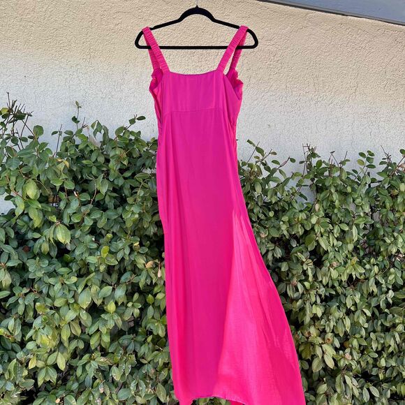 Line And Dot Brooke Midi Dress in Fuschia Pink Midi Size Small NWT - Picture 7 of 8